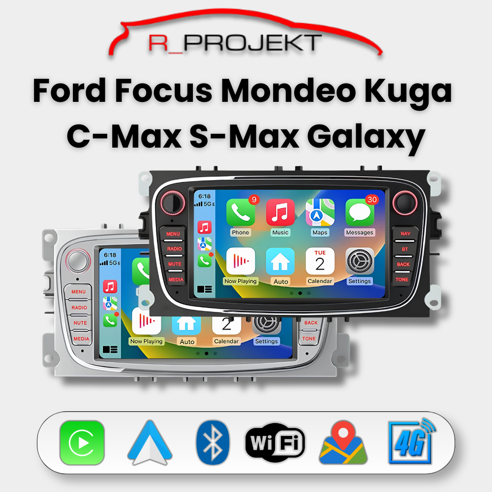 Autoradio Android Auto Carplay Ford Focus C-Max S-Max Mondeo Galaxy Kuga