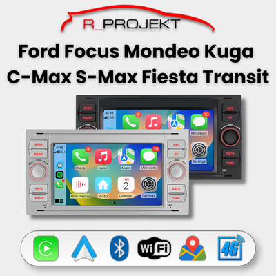 Autoradio Android Auto Carplay Ford Focus Mondeo Fiesta Transit Kuga C-Max S-Max