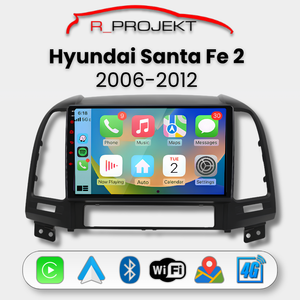 Head Unit Android Auto Carplay Hyundai Santa Fe 2 2006-2012