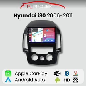 Pantalla Android Auto Carplay Hyundai i30 2006-2011
