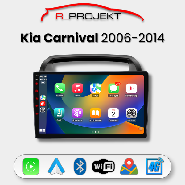 Android Auto Carplay Head Unit Kia Carnival 2006-2014