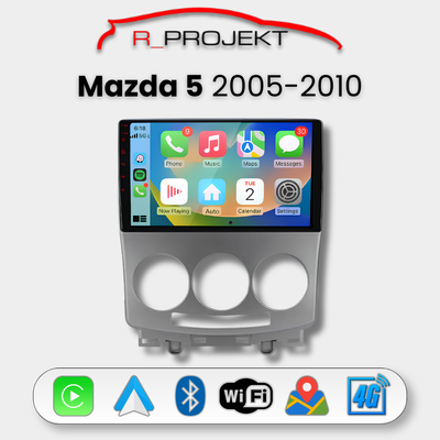 Head Unit Android Auto Carplay Mazda 5 2005-2010