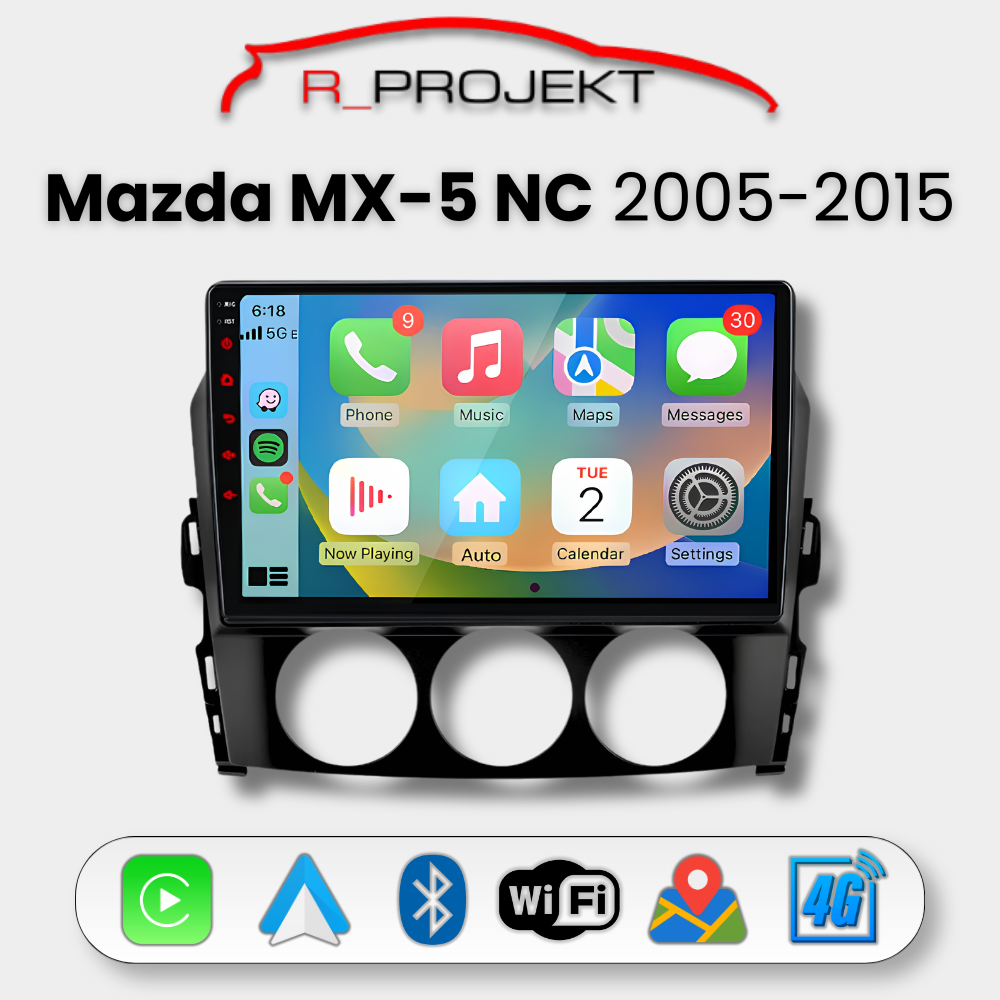 Android Auto Carplay Head Unit Mazda MX-5 MX5 III 3 NC 2005-2015