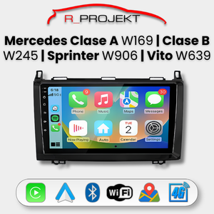 Pantalla Android Auto Carplay Mercedes Clase A W169 Clase B W245 Sprinter W906 Vito W639