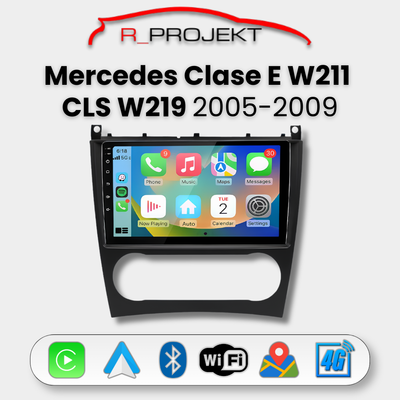 Pantalla Android Auto Carplay Mercedes Clase C W203 CLK W209 2005-2009