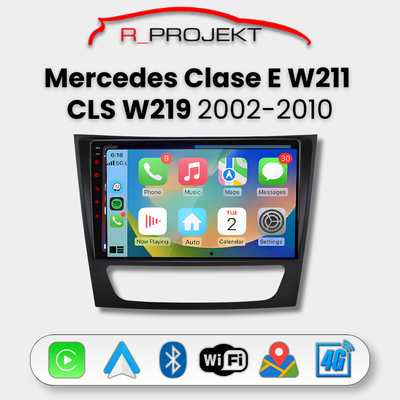 Pantalla Android Auto Carplay Mercedes Clase E W211 Clase CLS W219 2002-2010