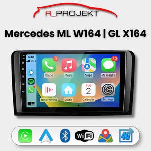 Pantalla Android Auto Carplay Mercedes ML W164 GL X164