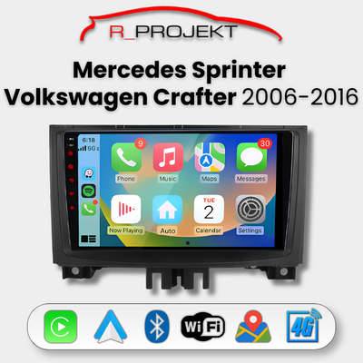 Head Unit Android Auto Carplay Mercedes Sprinter Volkswagen Crafter 2006-2016