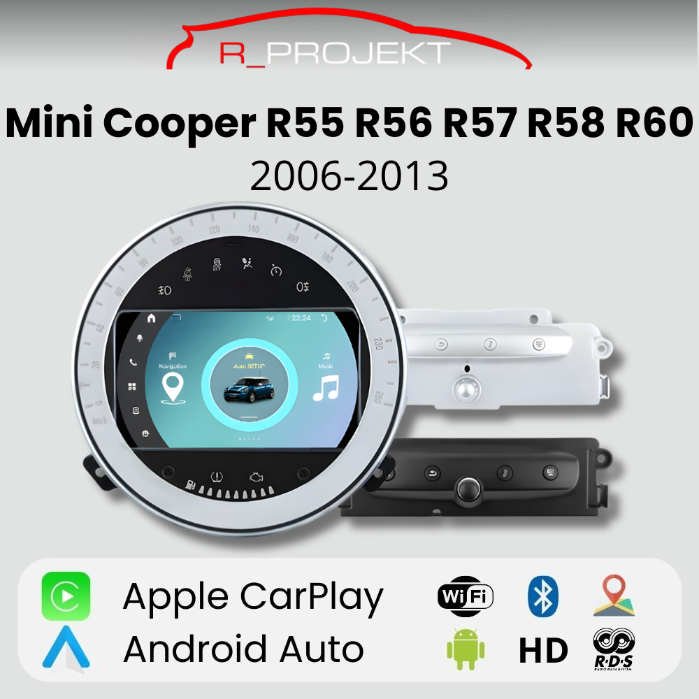 Autoradio Android Auto Carplay Mini Cooper | Clubman | Countryman R55 R56 R57 R58 R60 2006-2013