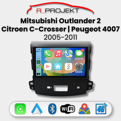 Android Auto Carplay Head Unit Mitsubishi Outlander 2 | Citroen C-Crosser | Peugeot 4007 2005-2011