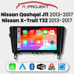 Autoradio Android Auto Carplay Nissan Qashqai J11 2013-2017 X-Trail 3 T32 2013-2017