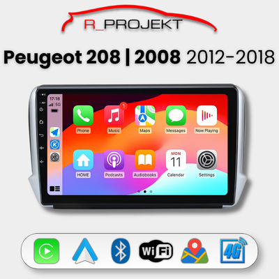 Android Auto Carplay Head Unit Peugeot 2008 208 2012-2018