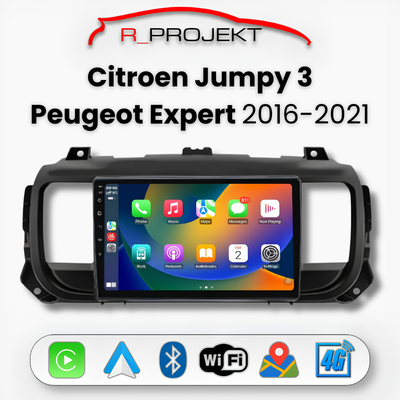 Head Unit Android Auto Carplay Peugeot Expert 3 Citroen Jumpy 3 SpaceTourer 2016-2021
