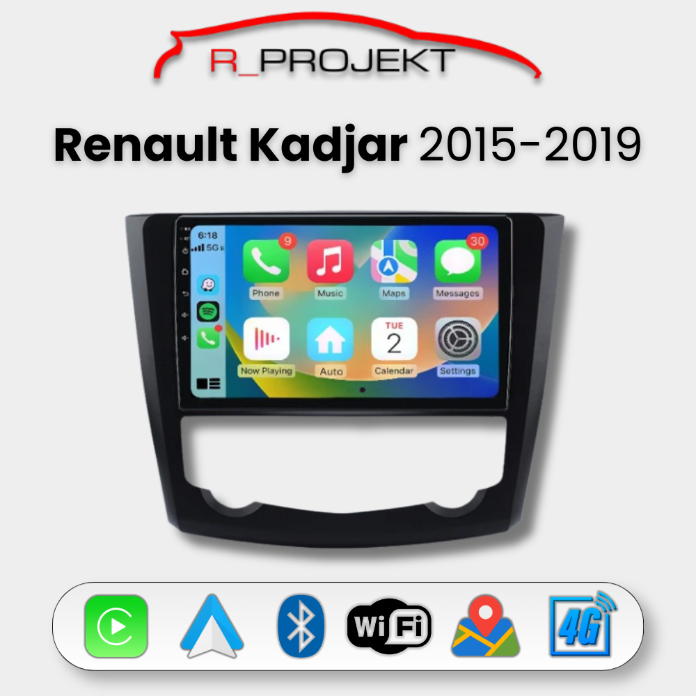 Android Auto Carplay Head Unit Renault Kadjar 2015-2019