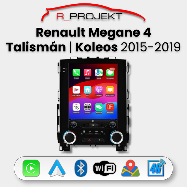 Head Unit Android Auto Carplay Renault Megane 4 Talisman Koleos 2015-2019