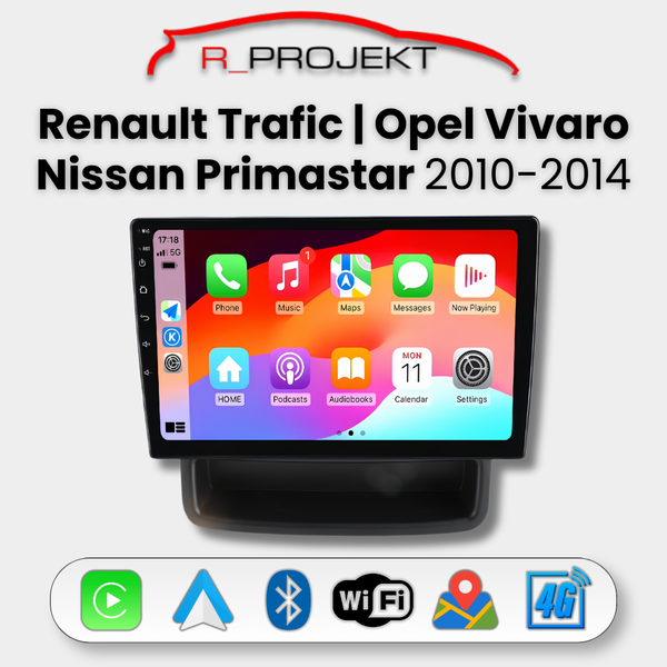 Head Unit Android Auto Carplay Renault Trafic | Opel Vivaro | Nissan Primastar 2010-2014