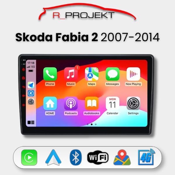 Autoradio Android Auto Carplay Skoda Fabia 2 2007-2014