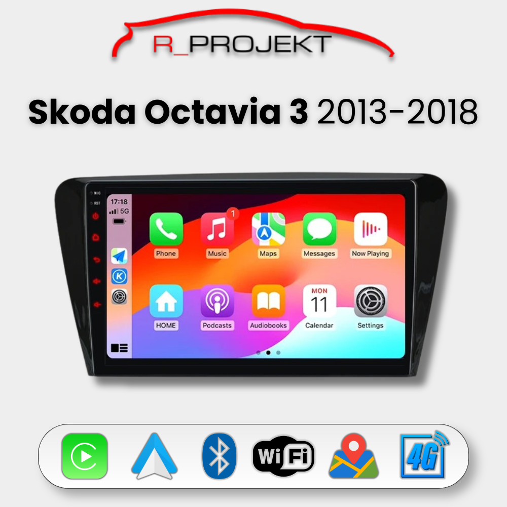 Autoradio Android Auto Carplay Skoda Octavia 3 2013-2018