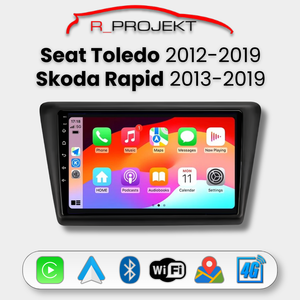 Pantalla Android Auto Carplay Skoda Rapid 2013-2019 Seat Toledo 2012-2019