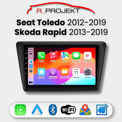 Pantalla Android Auto Carplay Skoda Rapid 2013-2019 Seat Toledo 2012-2019