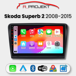Autoradio Android Auto Carplay Skoda Superb 2 2008-2015