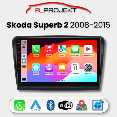 Autoradio Android Auto Carplay Skoda Superb 2 2008-2015