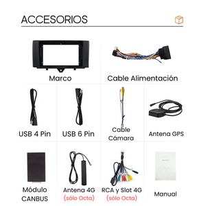 Android Auto Carplay Smart ForTwo 2010-2015 Head Unit