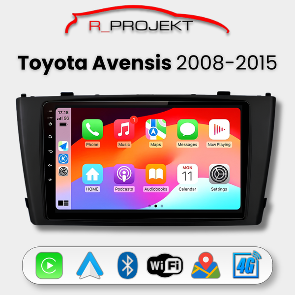 Pantalla Android Auto Carplay Toyota Avensis 2008-2015