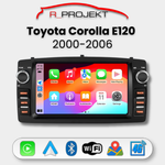 Pantalla Android Auto Carplay Toyota Corolla E120 2000-2006