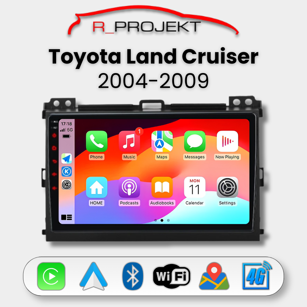 Pantalla Android Auto Carplay Toyota Land Cruiser 2004-2009