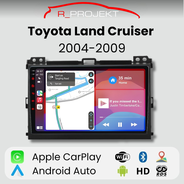 Pantalla Android Auto Carplay Toyota Land Cruiser 2004-2009