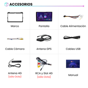 Pantalla Android Auto Carplay Toyota Land Cruiser 2004-2009