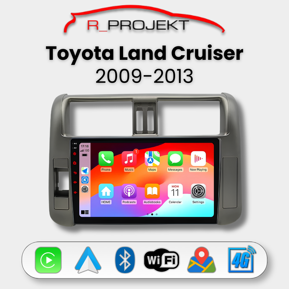 Pantalla Android Auto Carplay Toyota Land Cruiser 2009-2013