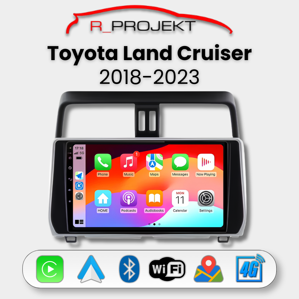 Pantalla Android Auto Carplay Toyota Land Cruiser 2018-2023