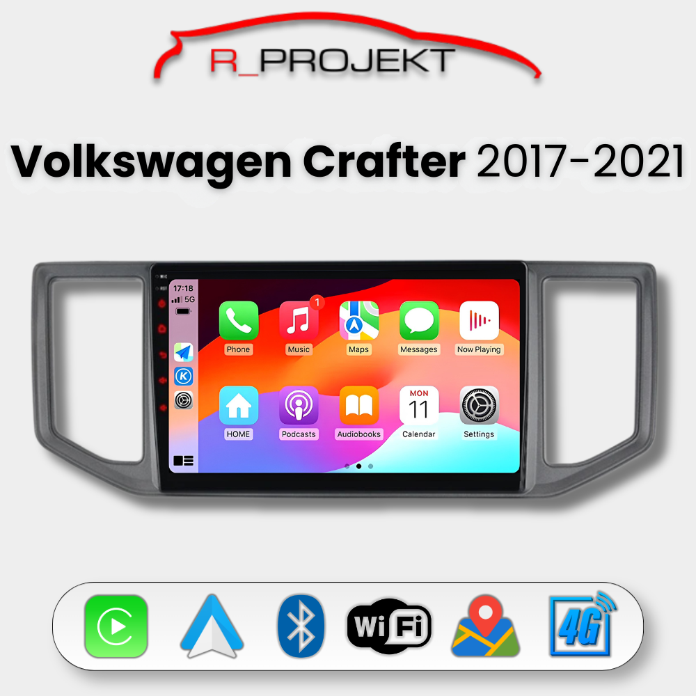 Android Auto Carplay Head Unit Volkswagen Crafter 2017-2021
