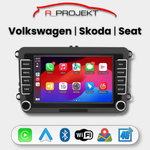 Pantalla Android Auto Carplay Volkswagen Golf 5 6 Passat B6 B7 Leon Eos Touran Sharan Tiguan Scirocco Octavia Fabia