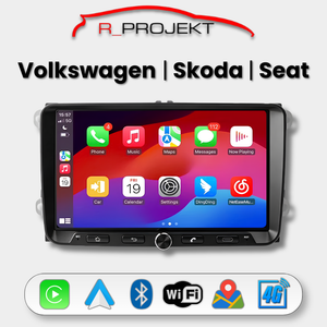 Android Auto Carplay Head Unit Volkswagen Golf 5 6 Passat B6 B7 Leon Eos Touran Sharan Tiguan Scirocco Octavia Fabia