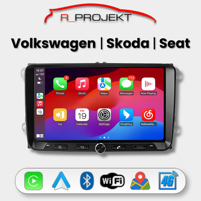 Android Auto Carplay Head Unit Volkswagen Golf 5 6 Passat B6 B7 Leon Eos Touran Sharan Tiguan Scirocco Octavia Fabia
