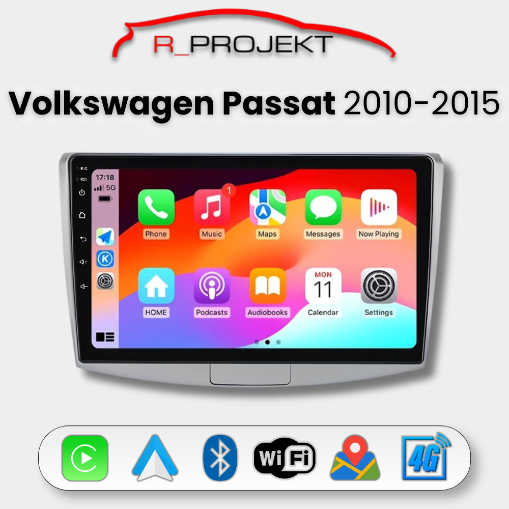 Autoradio Android Auto Carplay Volkswagen Passat B6 B7 CC 2010-2015