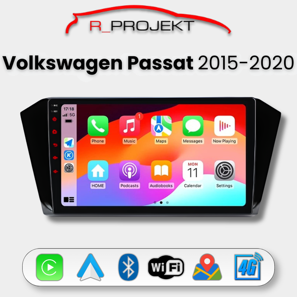 Pantalla Android Auto Carplay Volkswagen Passat B8 2015-2020
