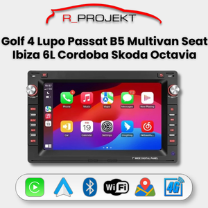 Pantalla Android Auto Carplay Volkswagen Seat Skoda Golf 4 Passat Polo Transporter T5 Multivan