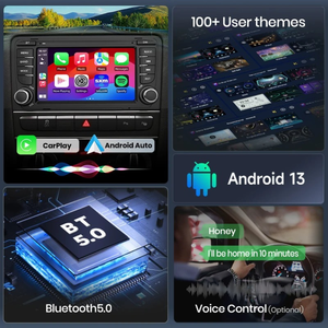 Autoradio Android Auto Carplay Volkswagen Touareg Multivan Transporter i20 2004-2011