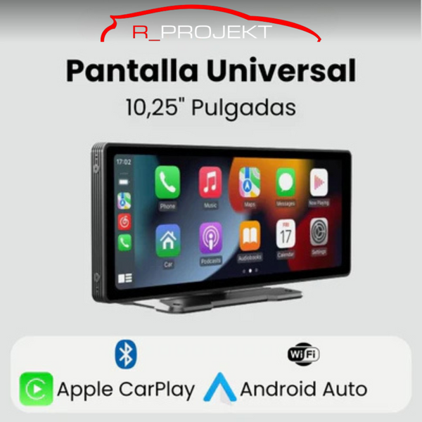 Universal Car Screen Android Auto and Carplay 10,25 inches