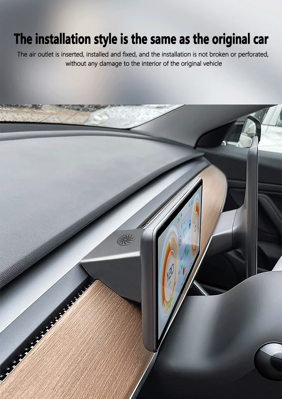 2023 Compatible avec Tesla modèle 3/Y 3.54 pouces HD HUD LCD tableau de  bord numérique compteur intelligent système Linux affichage tête haute  (Color