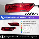 Pilotos LED dinámicos Audi A5 S5 RS5 B8 2008-2016 con animación de arranque