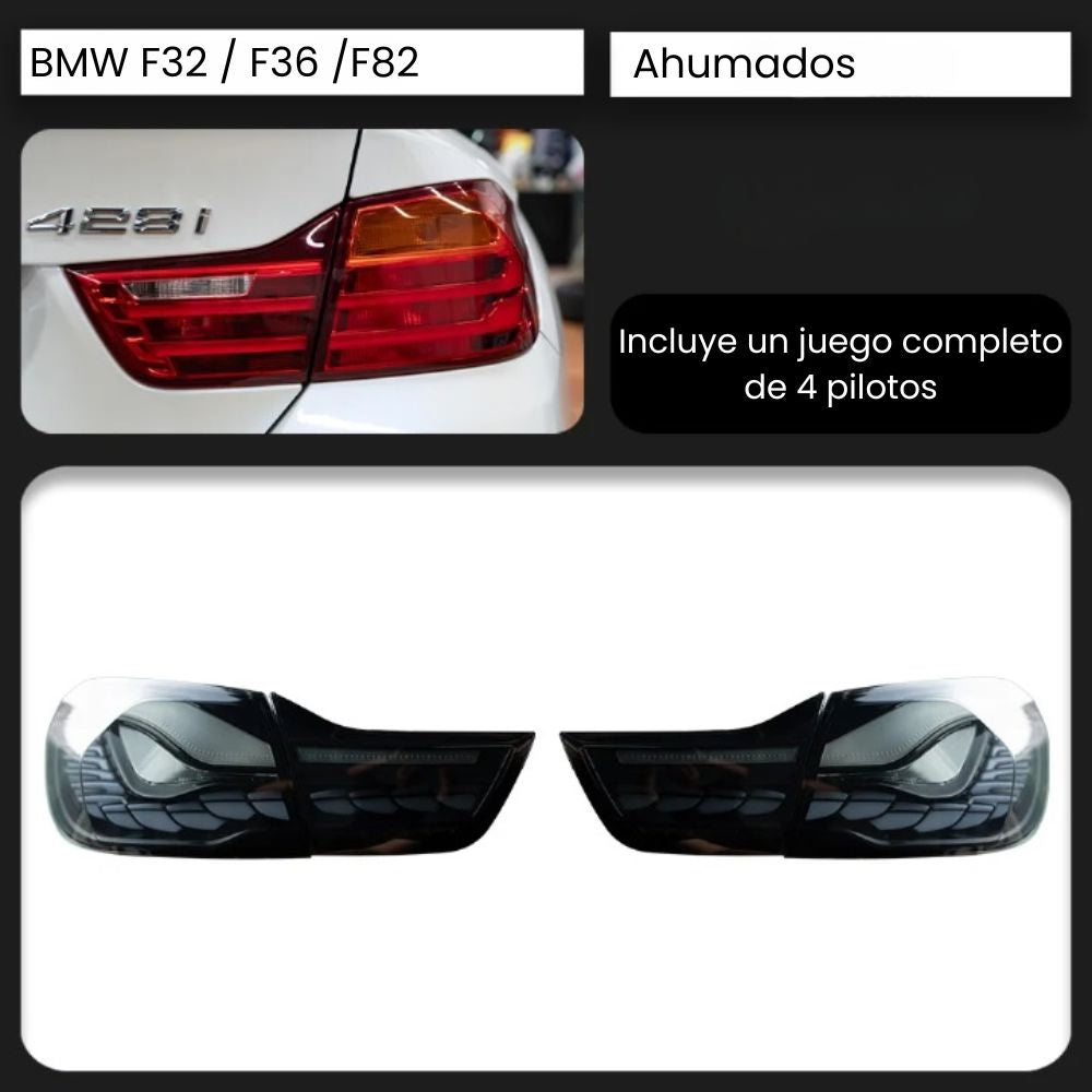 Pilotos LED dinámicos Volkswagen BMW Serie 4 F32 / F36 - M4 F82 con animación de arranque RProjekt