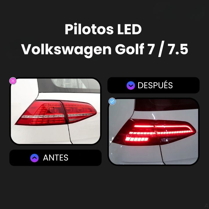 Pilotos LED dinámicos Volkswagen Golf 7 / 7.5 con animación de arranque RProjekt