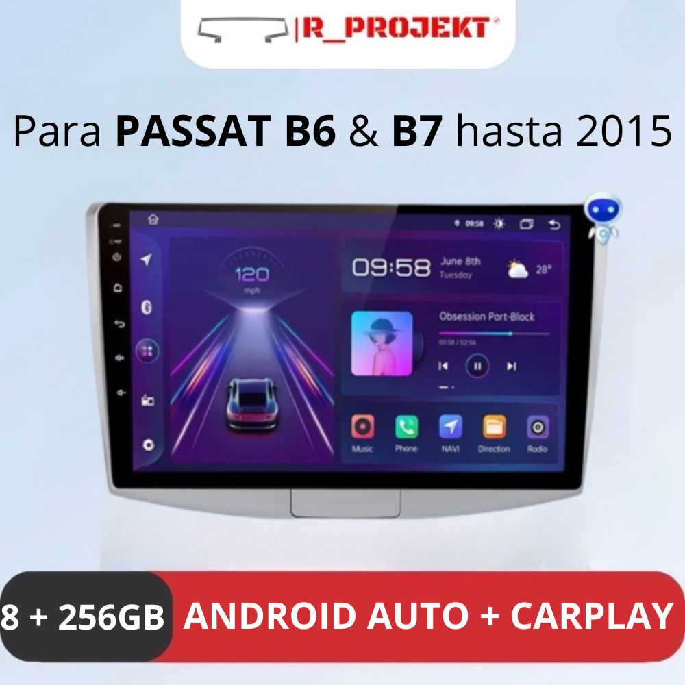 Android 2+32G Radio de Coche 8 Pulgadas con Pantalla Táctil para VW Passat,  Autoradio