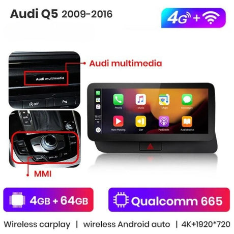 Radio Android Auto Carplay Audi Q5 2009 - 2016 10 Pulgadas