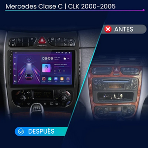 Pantalla Android Auto CarPlay Mercedes Clase C CLK W203 W209 2000-2005
